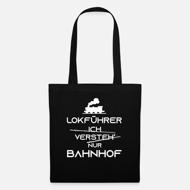 Zugführer Lokführer Spruch Geschenk - Stoffbeutel - Schwarz