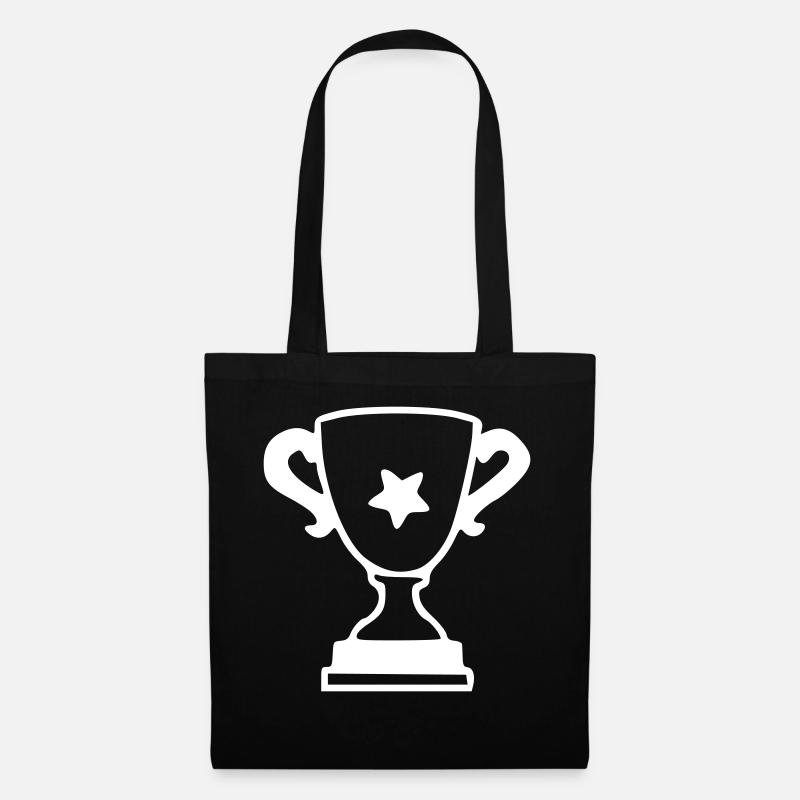 Cup Drawing Win Sketch White - Tote Bag - black