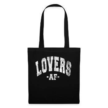 LOVERS AF VALENTINE'S DAY DAY SAYING WOMEN MEN - Tote Bag - black - Front