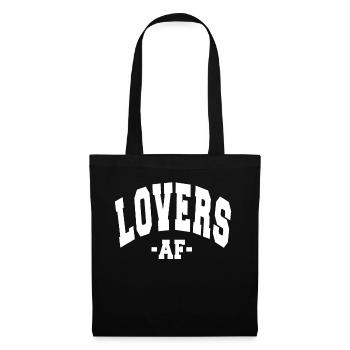 LOVERS AF VALENTINE'S DAY DAY SAYING WOMEN MEN - Tote Bag - black - Front