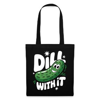 Cucumber Pickle Pickle Food Dill - Tote Bag - black - Front