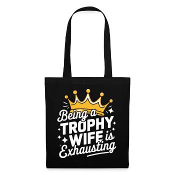 Femme Épouse Partenaire Famille Marié - Sac en tissu - noir - Devant
