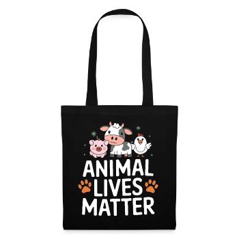 Végétarien Végétalien Végétarien Végétarien - Sac en tissu - noir - Devant