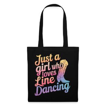 Danse en ligne Danseurs - Sac en tissu - noir - Devant