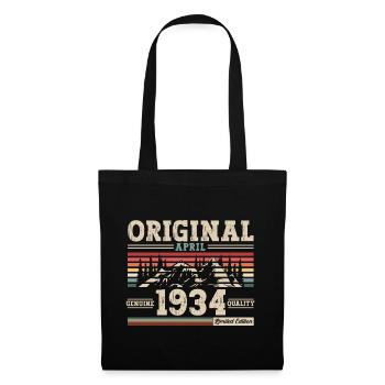 90e anniversaireHomme Original Avril Vintage 1934 - Sac en tissu - noir - Devant