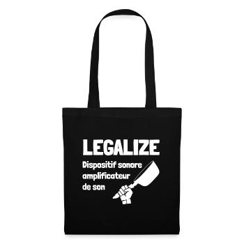 Legalize dispositif sonore - Sac en tissu - noir - Devant