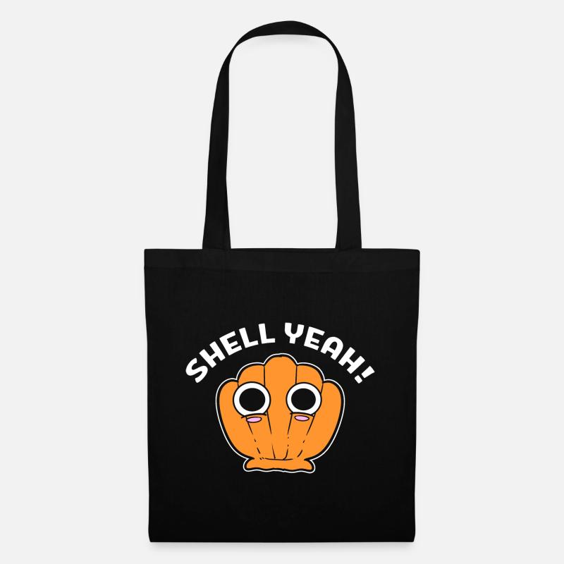 Shell Yeah Seeliebhaber Strand Muschel - Stoffbeutel - Schwarz