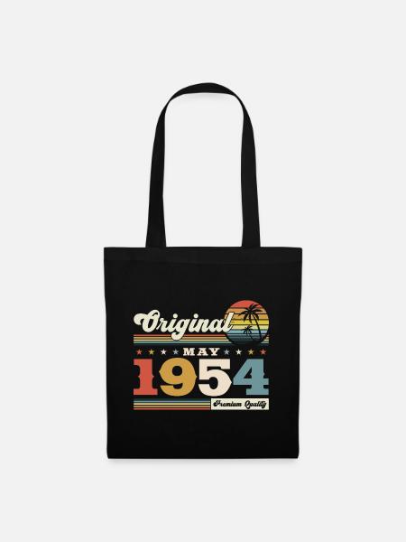 Original 1954 Jahrgang 1954 70. Geburtstag 1954 - Stoffbeutel - Schwarz