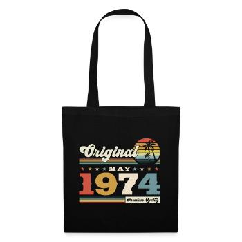 Original 1974 Millésime 1974 50e anniversaire 1974 - Sac en tissu - noir - Devant