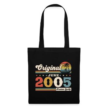 Original Juni 2005 Jahrgang 2005 Geburtstag 2005 - Stoffbeutel - Schwarz - Vorne