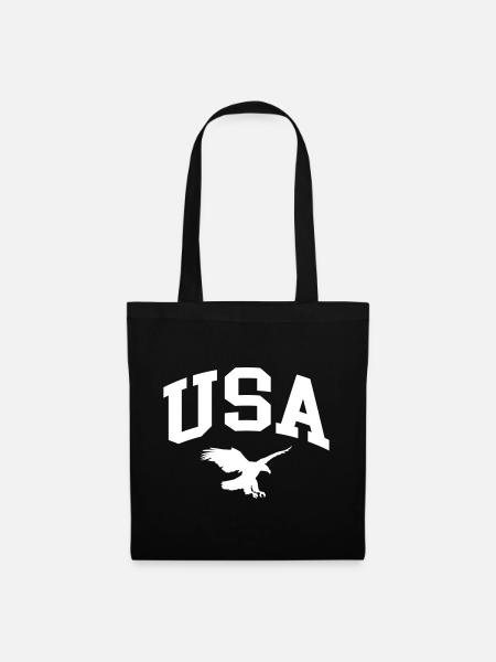 USA - Stoffbeutel - Schwarz