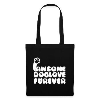 Pawsome Doglove Furever - Awesome Dog Love Forever - Sac en tissu - noir - Devant