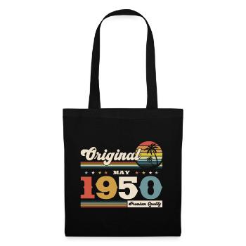 75ème Anniversaire Original Mai Millésime 1950 - Sac en tissu - noir - Devant