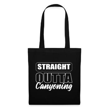 Straight Outta Canyoning Canyoneer - Stoffbeutel - Schwarz - Vorne