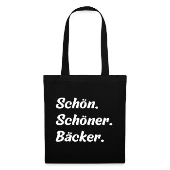 Schön. Schöner. Bäcker - Stoffbeutel - Schwarz - Vorne