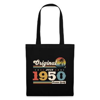 75ème Anniversaire Original Juillet Millésime 1950 - Sac en tissu - noir - Devant