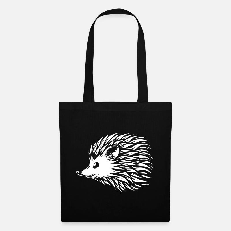 Igel - Stoffbeutel - Schwarz