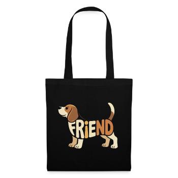 Beagle Friend - Cool Pet Logo - Tote Bag - black - Front