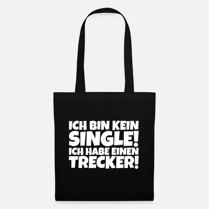 Ich bin kein Single! Ich habe einen Trecker! - Stoffbeutel - Schwarz
