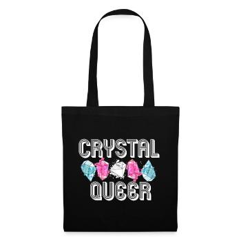Crystal Queer Trans Pride Rainbow Crystals - Tote Bag - black - Front