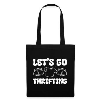 Let's Go Thrifting Sparsamer Sparer - Stoffbeutel - Schwarz - Vorne
