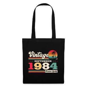 39ème Anniversaire Millésime Septembre Millésime 1984 - Sac en tissu - noir - Devant
