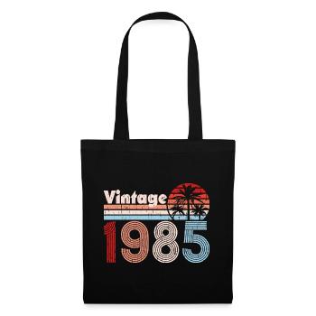 Millésime 1985 Palmiers Rétro Anniversaire - Sac en tissu - noir - Devant