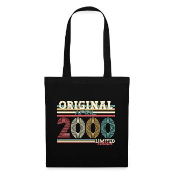 25ème anniversaire cadeau mari Original avril 2000 - Sac en tissu - noir - Devant