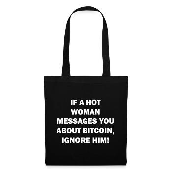 Drôle Crypto Bitcoin Dicton Cadeau - Sac en tissu - noir - Devant