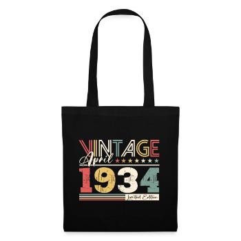 90e cadeau d’anniversaire avril Vintage 1934 - Sac en tissu - noir - Devant