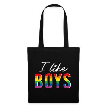 LGBTQIA+ I like boys rainbow flag gay - Tote Bag - black - Front