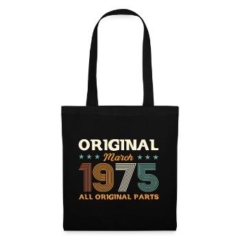 50th Birthday Gift Husband Original March 1975 - Tote Bag - black - Front