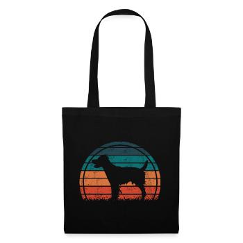 Epagneul Breton Hund Vintage Retro - Stoffbeutel - Schwarz - Vorne