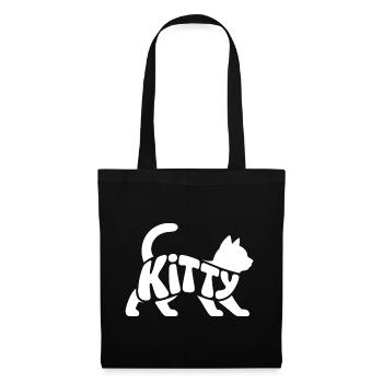 Kitty - Conception de chat de compagnie mignon - Sac en tissu - noir - Devant