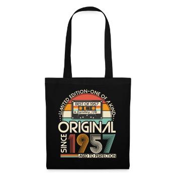 Original 1957 Vintage Vintage Rétro Anniversaire - Sac en tissu - noir - Devant