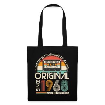 Original 1968 Vintage Vintage Rétro Anniversaire - Sac en tissu - noir - Devant