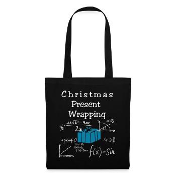 Funny Math Christmas Present Wrapping - Tote Bag - black - Front