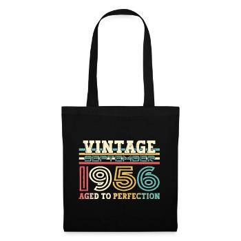 Septembre Né 1956 Cadeau du 66e anniversaire - Sac en tissu - noir - Devant