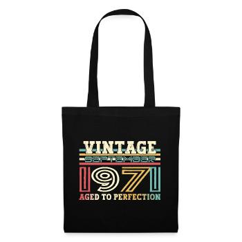 Septembre Né 1971 51ème anniversaire Cadeau - Sac en tissu - noir - Devant