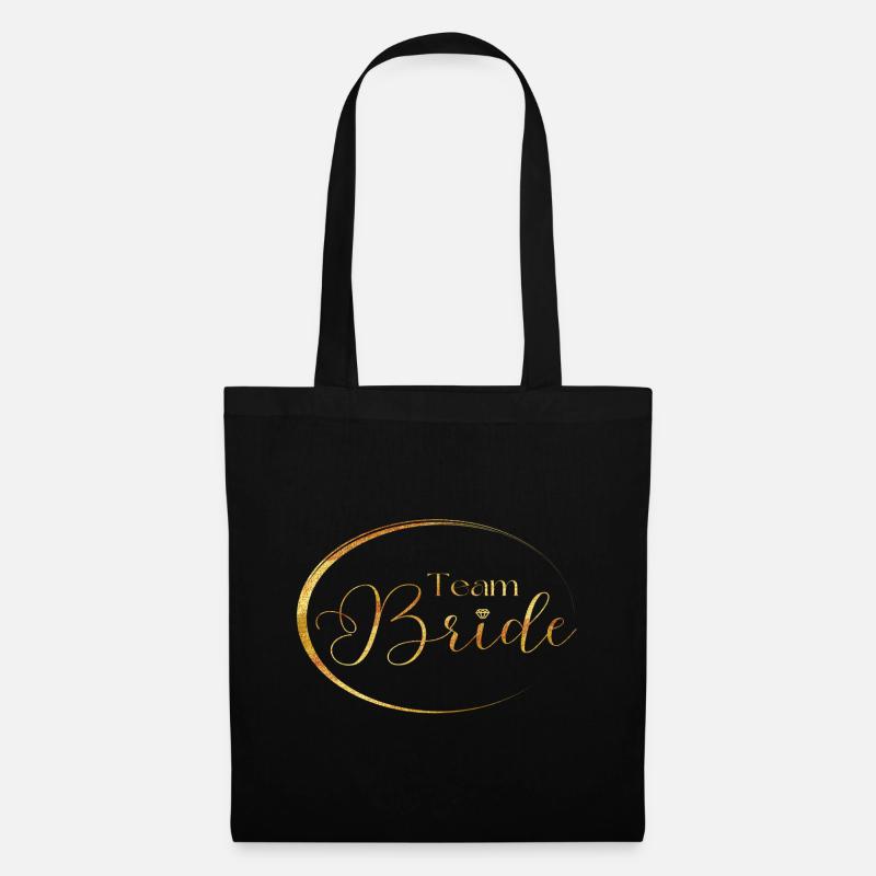 Junggesellinnenabschied - Team Bride - Gold 2 - Stoffbeutel - Schwarz