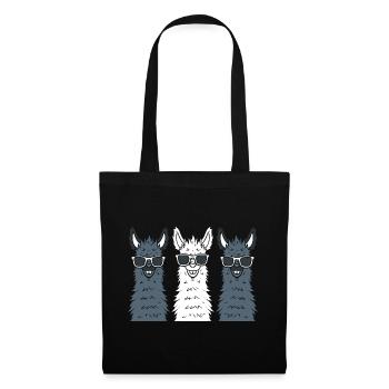 Cool Alpaga Cartoon Lama Herder - Sac en tissu - noir - Devant