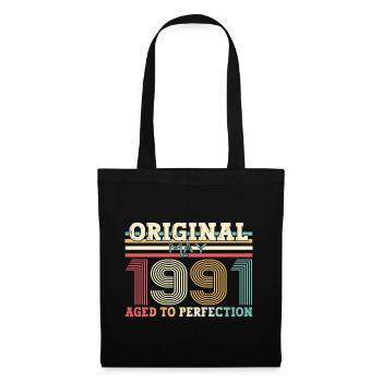 Original Mai 1991 Vintage 1991 Anniversaire 1991 - Sac en tissu - noir - Devant
