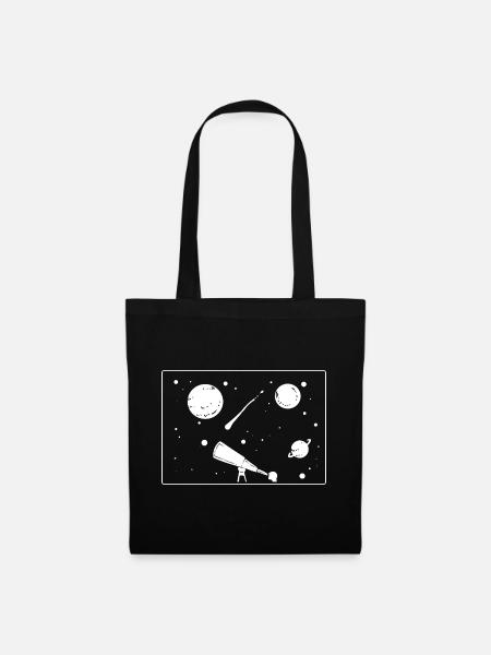 Sternenjunge Astronom - Stoffbeutel - Schwarz