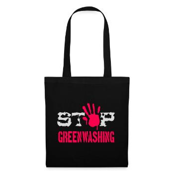 Stop Greenwashing - Tote Bag - black - Front