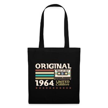 59e anniversaire Vintage cassette cassette, Vintage 1964 - Sac en tissu - noir - Devant