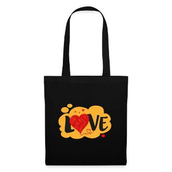 LOVE wool - Stoffbeutel - Schwarz - Vorne