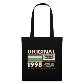 30e anniversaire mari mars 1995 Mixtape Cassette - Sac en tissu - noir - Devant
