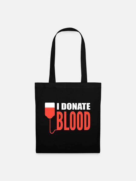 I Donate Blood Spenderrekrutierungsbeauftragter - Stoffbeutel - Schwarz