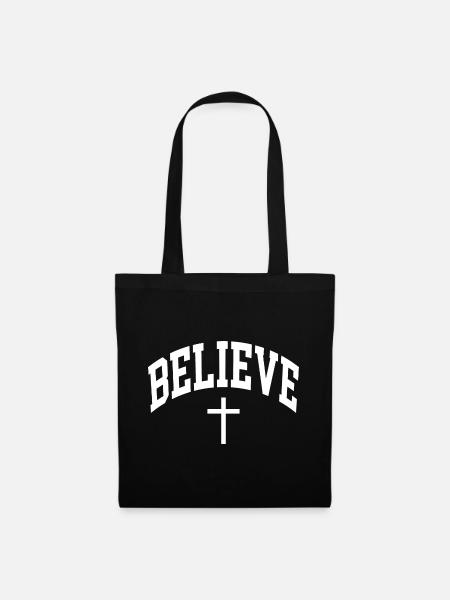 Believe - Stoffbeutel - Schwarz