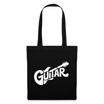Gitarre - Cooles Guiratist Music Logo - Stoffbeutel - Schwarz - Vorne